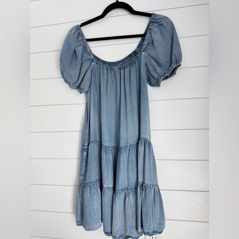 NEW, Mustard Seed, Chambray/Denim Short Sleeved Dress, Size Small